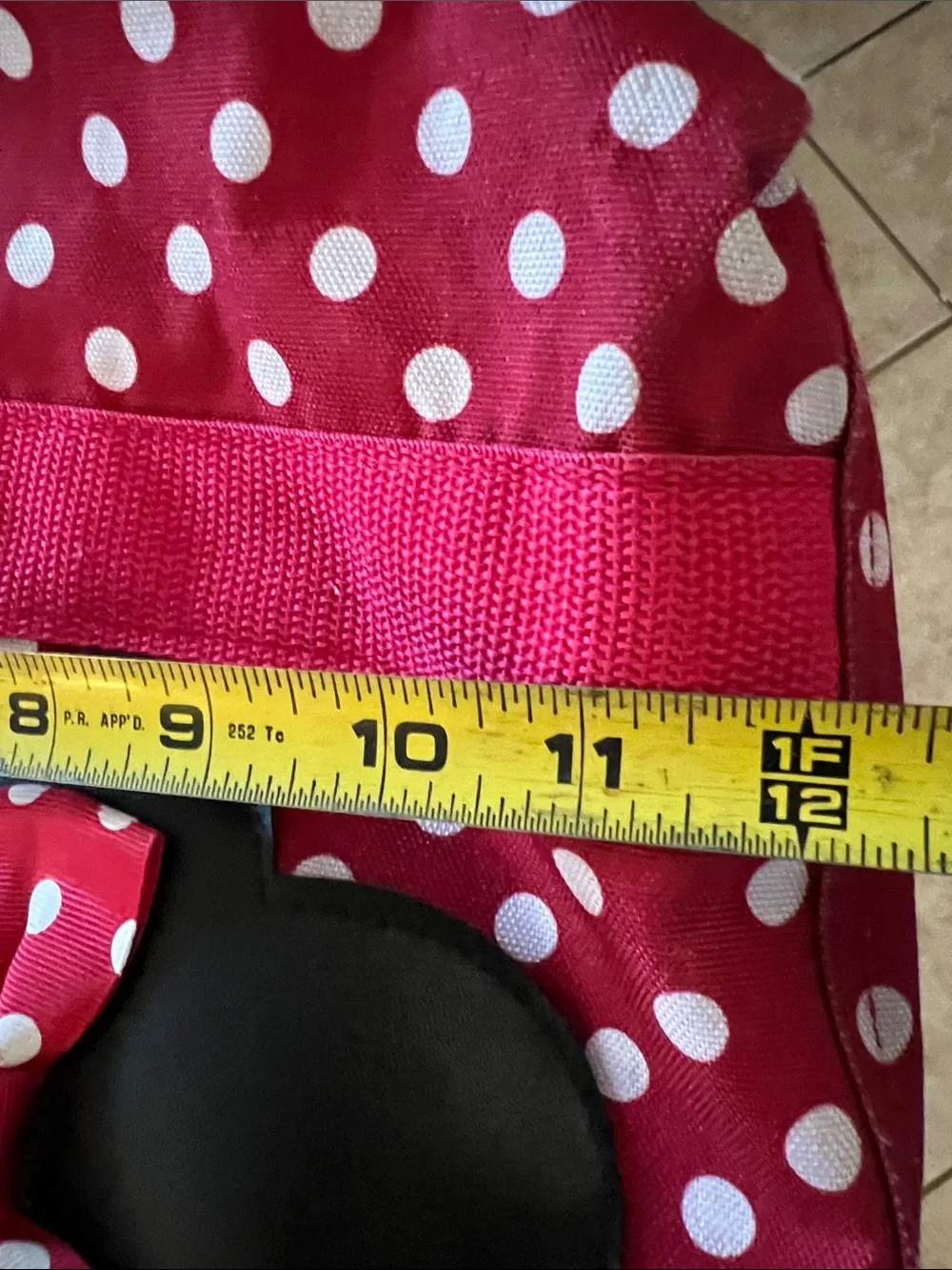 Disney Red Polka Dot Minnie Tote with Cream Trim